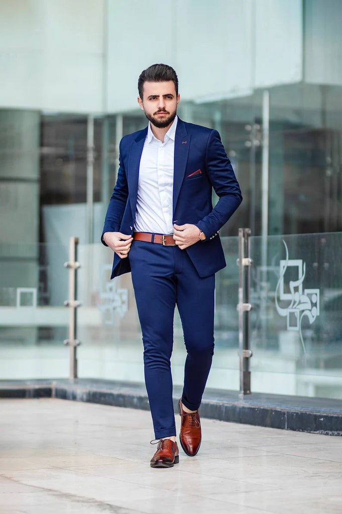 SUITS FOR MEN Men Wedding suits Blue 2 Piece Slim Fit Suits